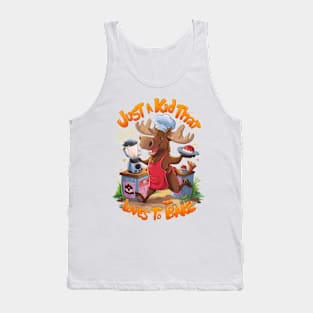 Moose Chef Backing by the Stove Tank Top